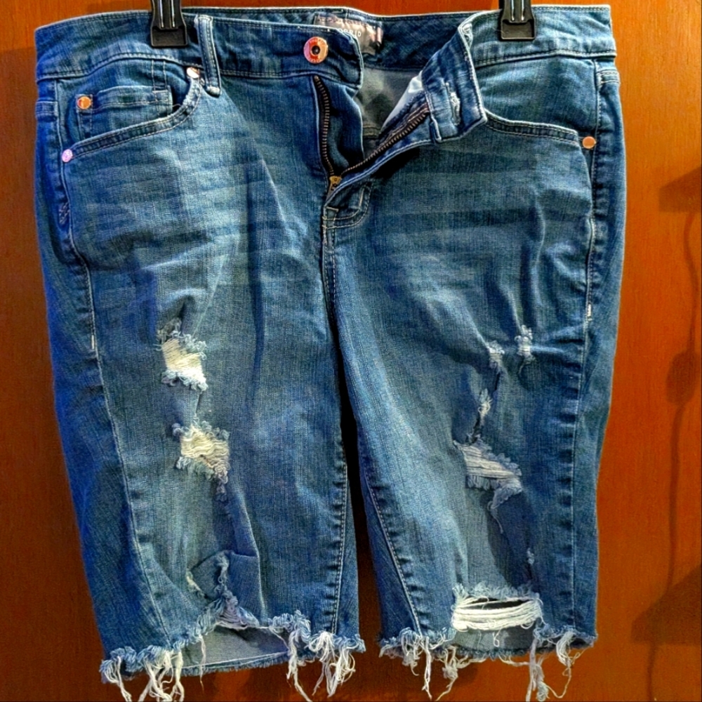 Torrid Distressed Jean Shorts